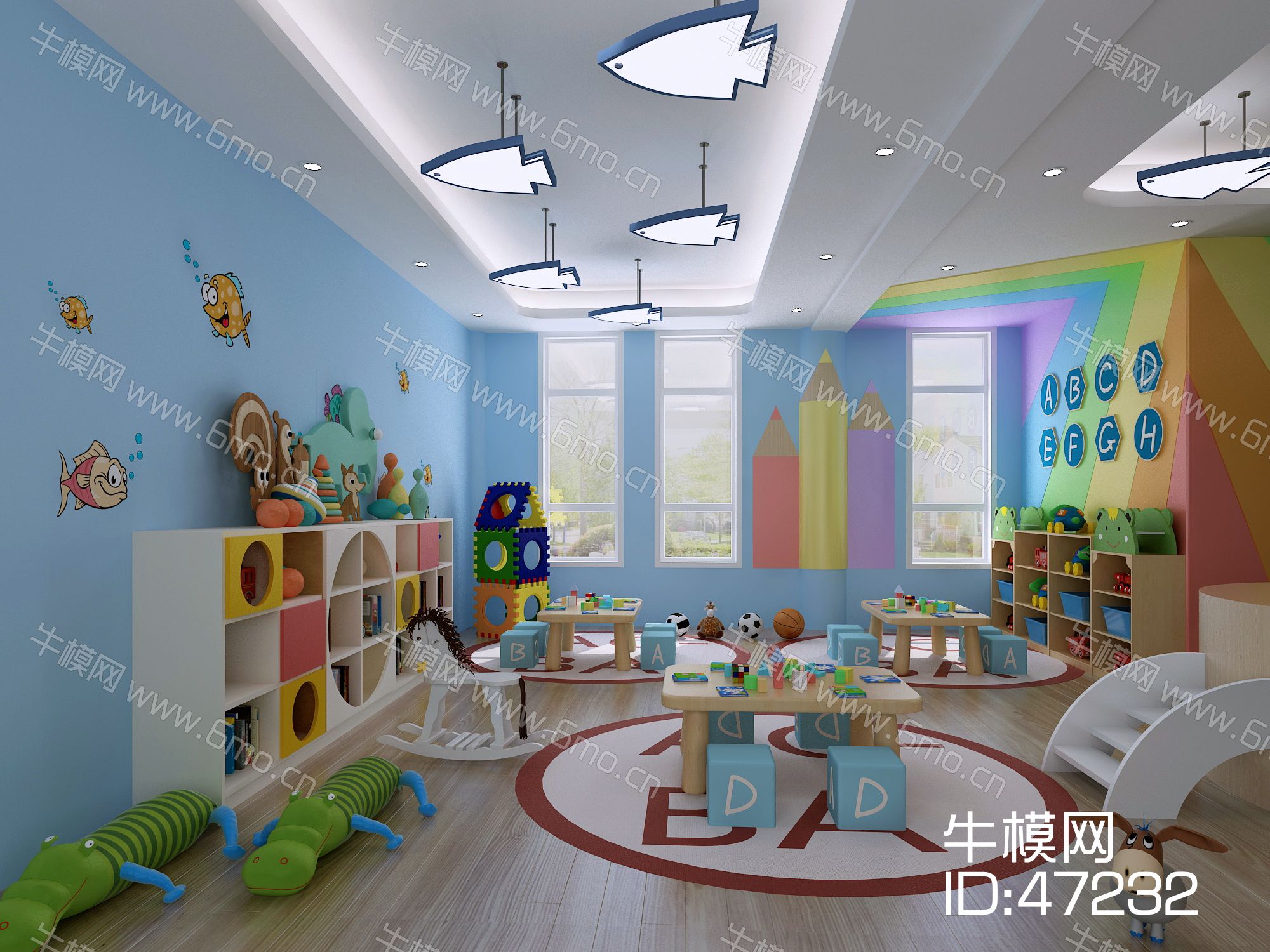 現(xiàn)代幼兒園3D模型 創(chuàng)意、功能與教育融合的藝術(shù)